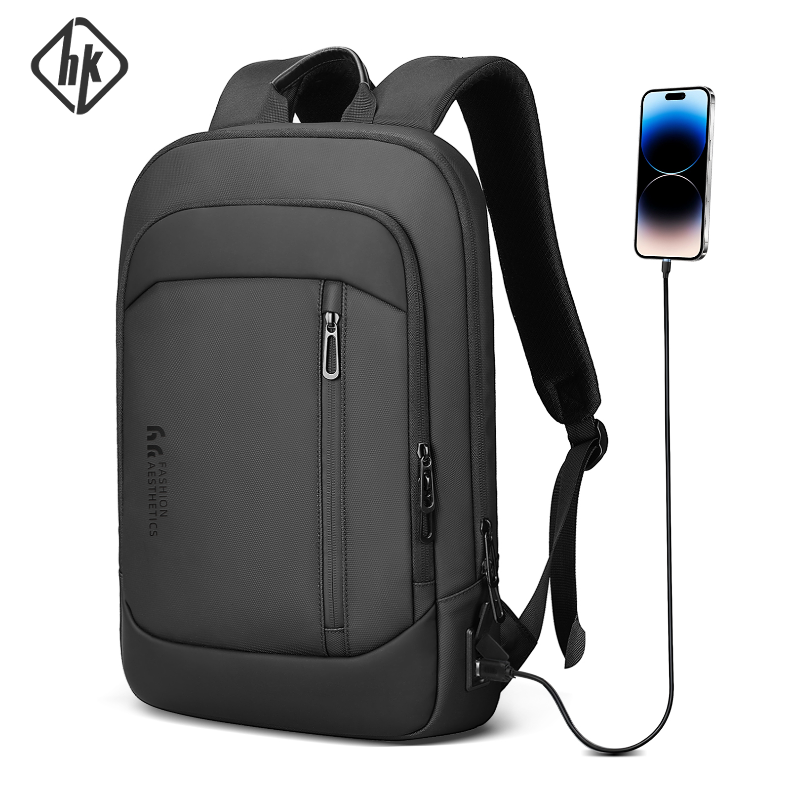 Embroidery Bag - HK Lightweight Men's Business Backpack 15.6