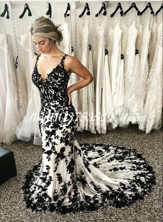 Embroidery White Dress - Floral Embroidered Mexican Wedding Dresses Black