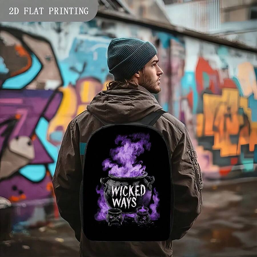 Embroidery Artwork - Wicked Ways Purple Smoke Cauldron Artwork