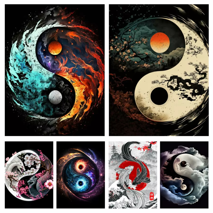 Embroidery Ideas - 1PC frameless Yin Yang Tree 5D