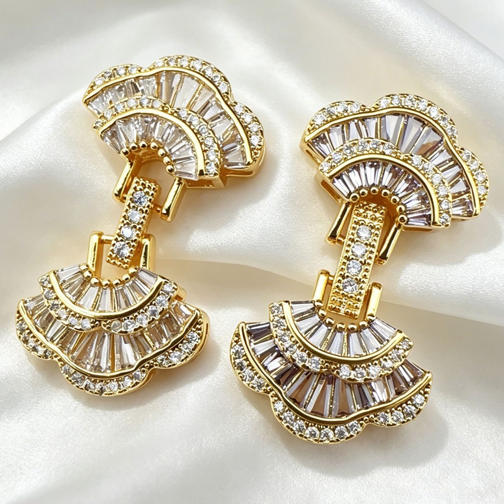 Embroidery Artwork - Juya 18K Gold Plated Decorative Sector