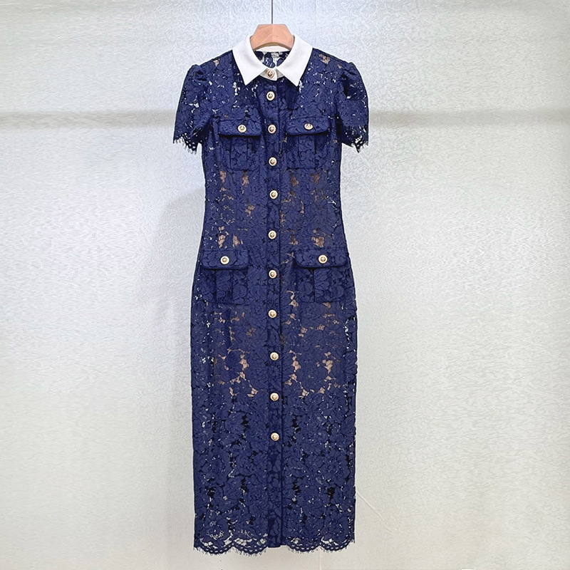 Embroidery White Dress - Summer Formal Evening Dress Women Single