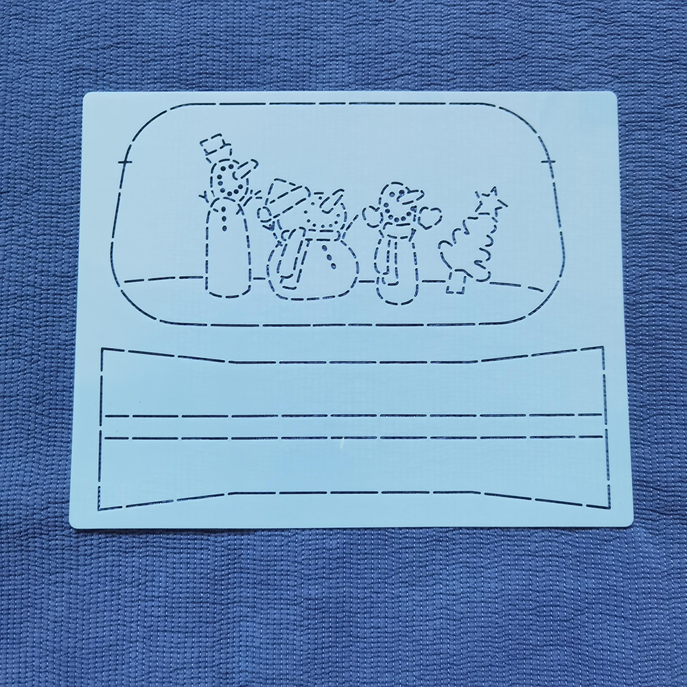 Embroidery Xmas Stocking - DIY Snow Shoulder Bag Patchworks Stencil