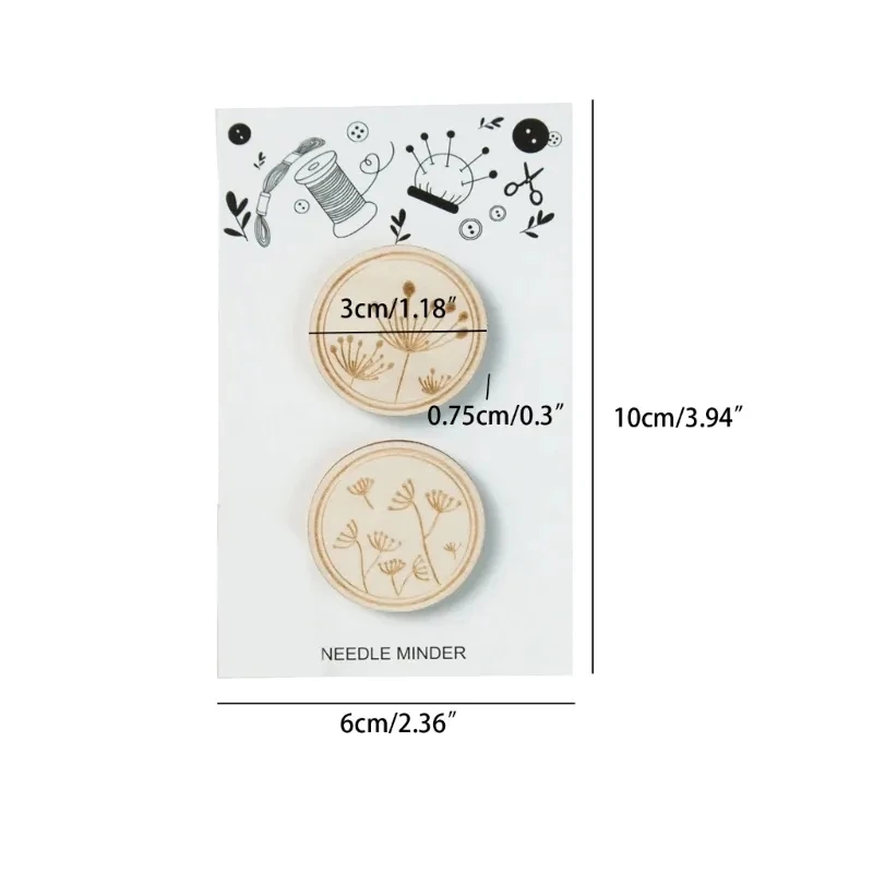 2Pcs Cross Stitch Wood Needle  - Needle Minder Magnet avis et prix