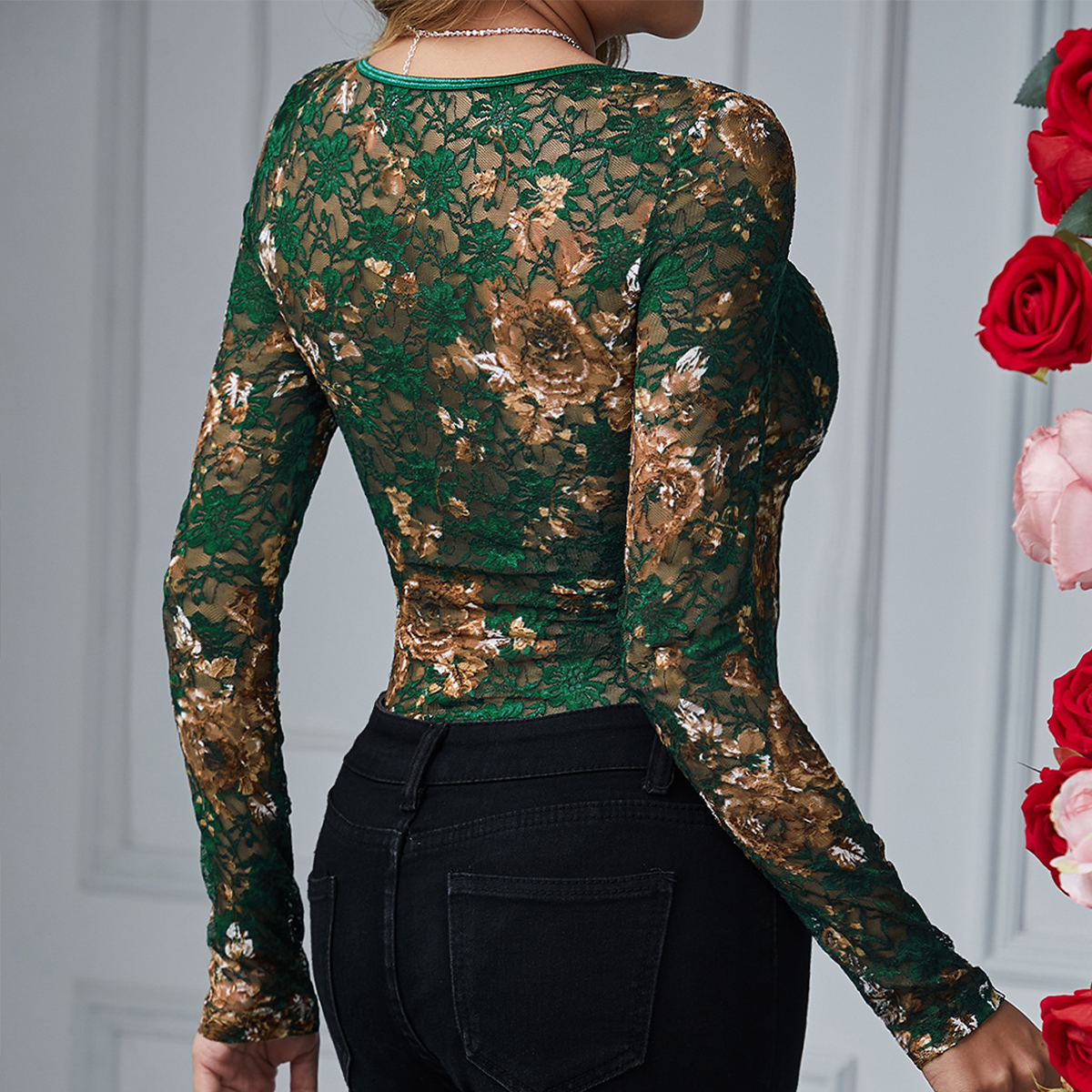 Sexy Lace Bodysuit Women Squar - Embroidery On Shirt avis et prix