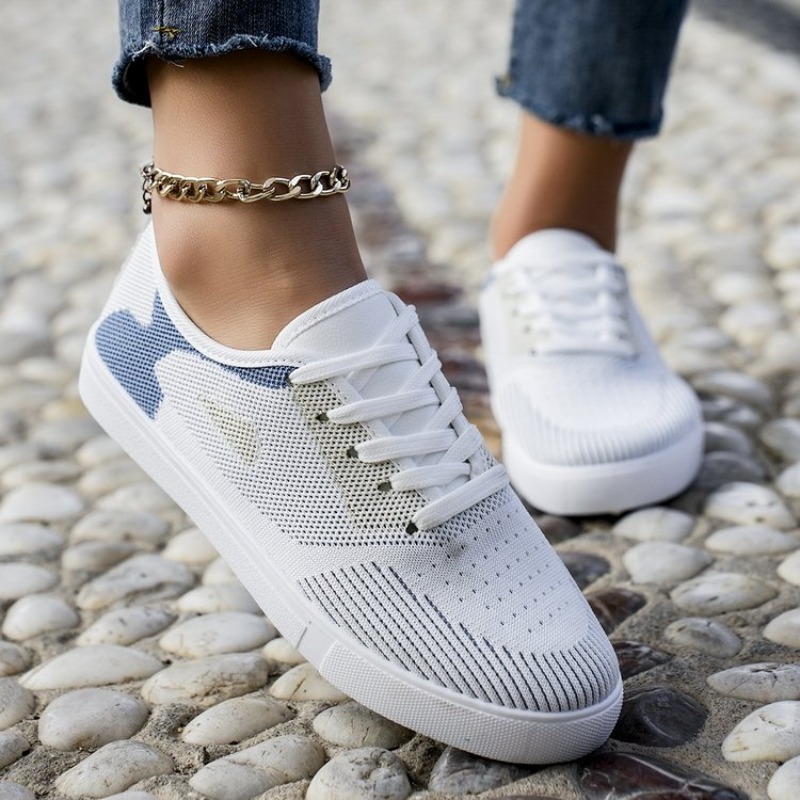 Women Casual Sneakers Woven Lo - Embroidery White avis et prix
