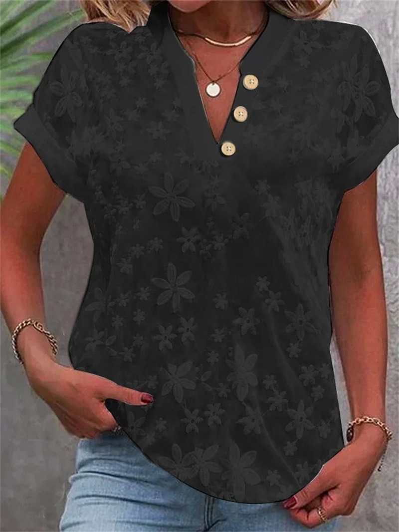 Summer Women White Floral Embr - Embroidery On Shirt avis et prix