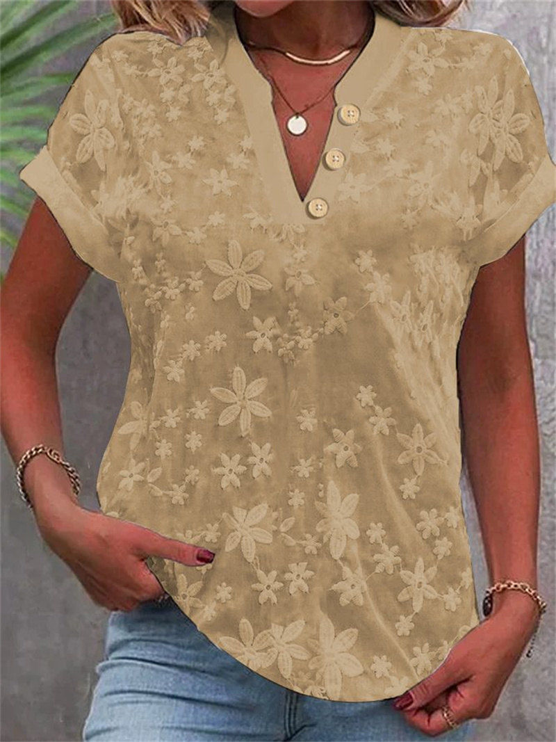 Summer Women White Floral Embr - Embroidery On Shirt avis et prix