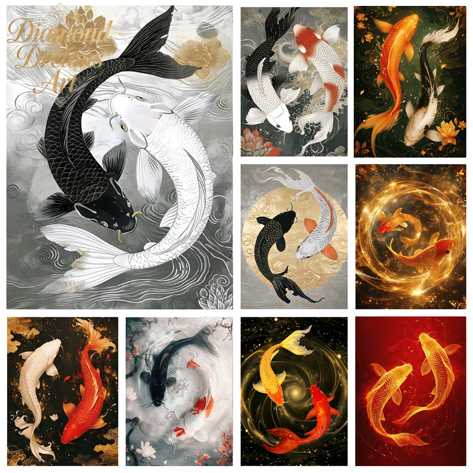 Frameless,5D DIY Diamond Paint - Embroidery Fish avis et prix