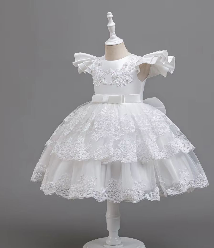Girl Party Dress Embroidery Ch - Embroidery White Dress avis et prix