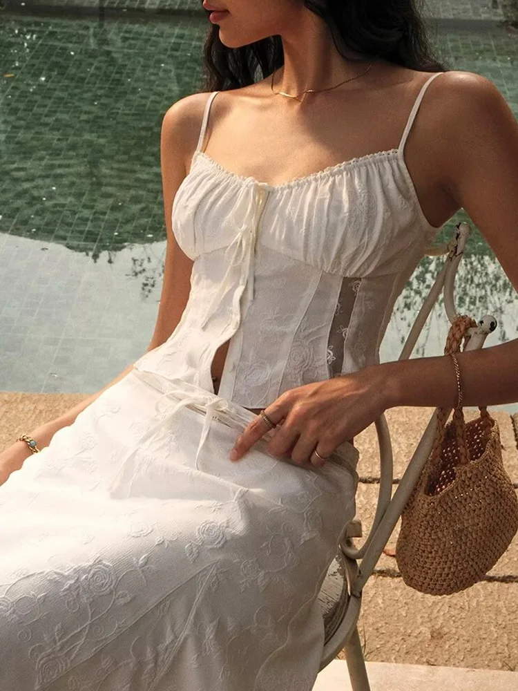 Chicheca Summer White Dress Se - Embroidery White Dress avis et prix