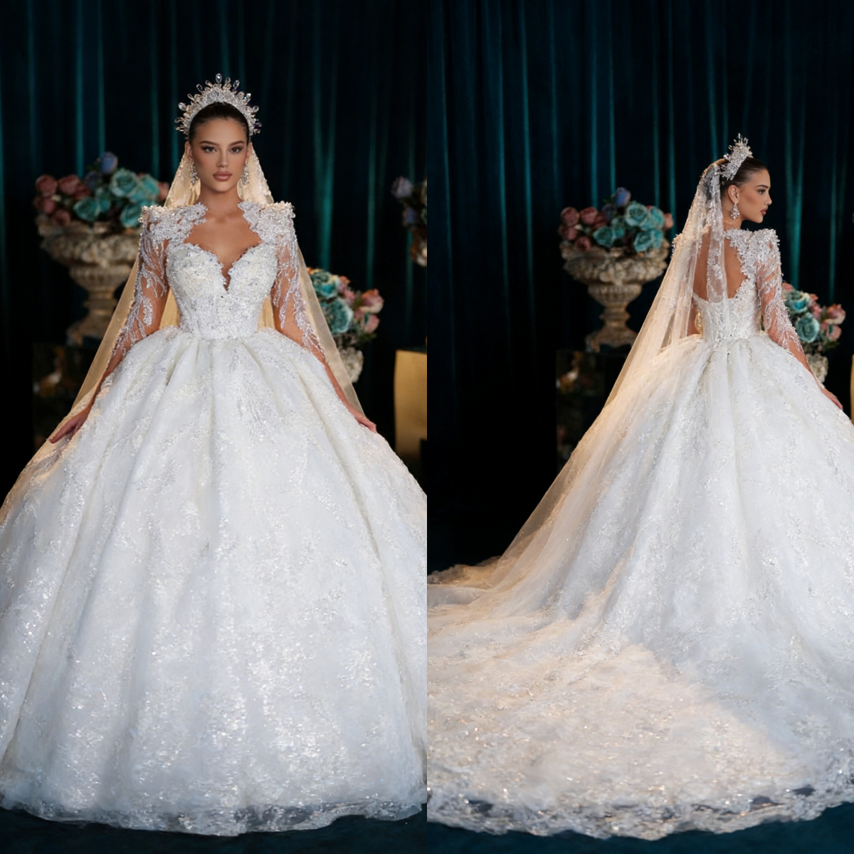 Custom White Elegant Princess  - Embroidery White Dress avis et prix