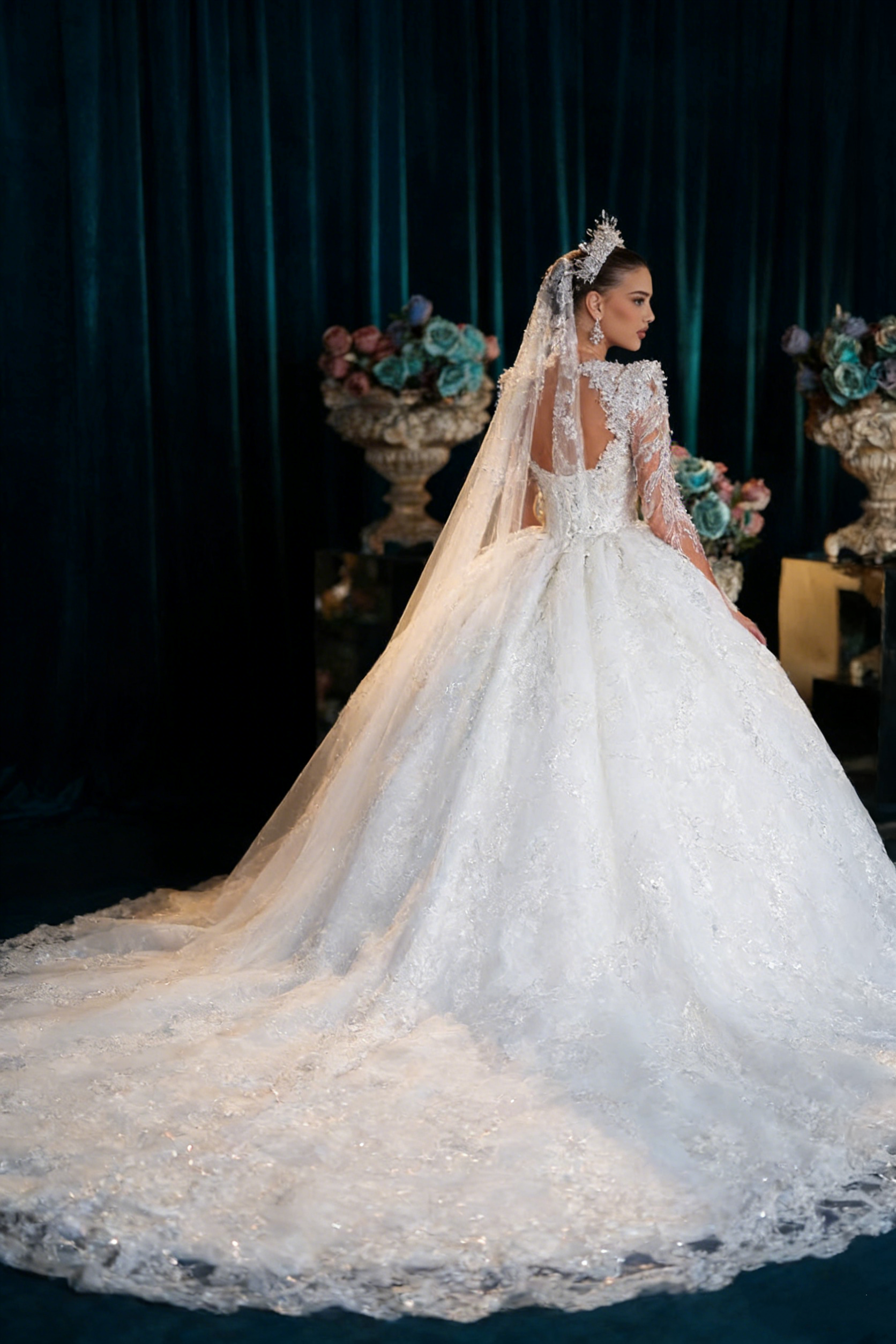 Custom White Elegant Princess  - Embroidery White Dress avis et prix