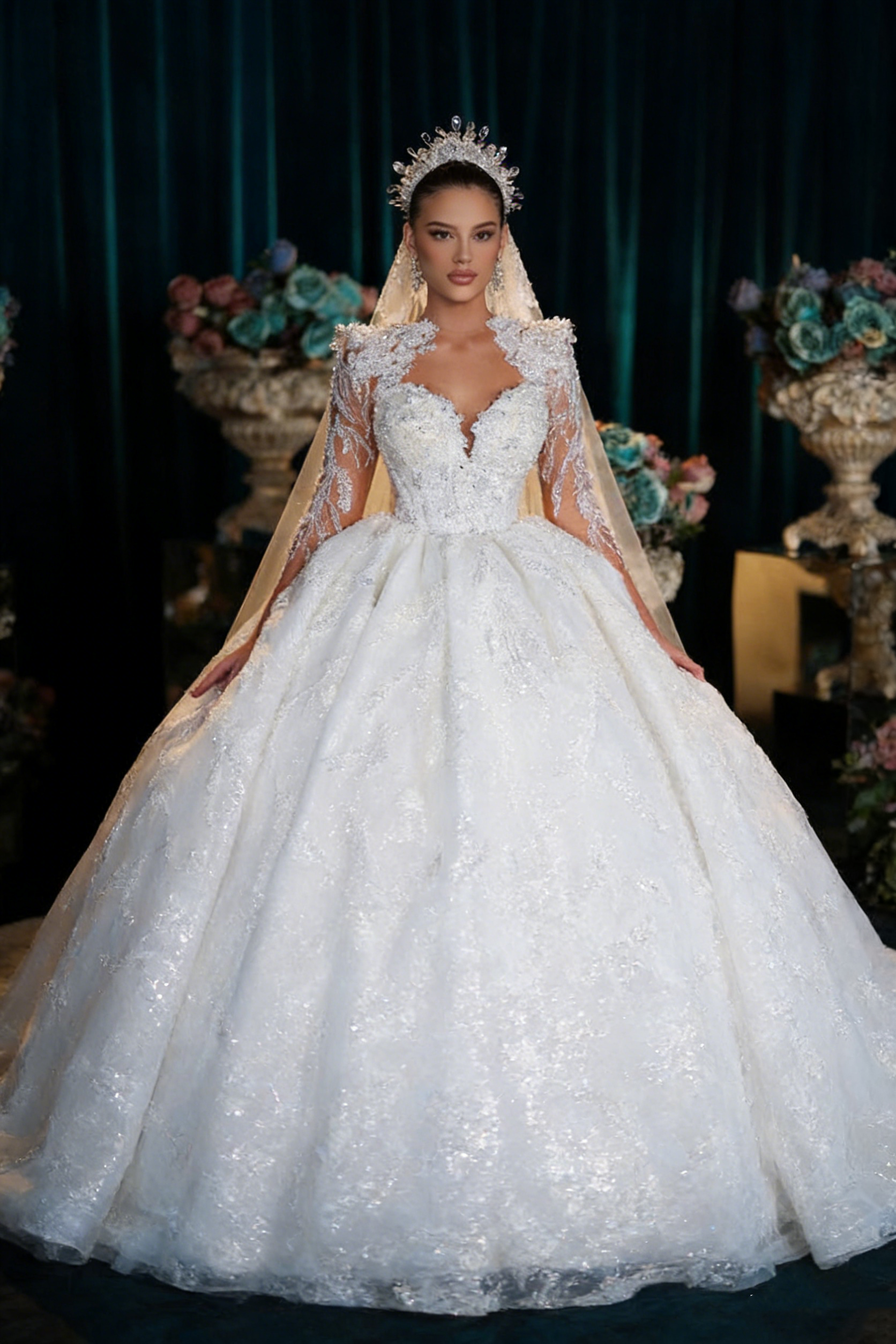 Custom White Elegant Princess  - Embroidery White Dress avis et prix