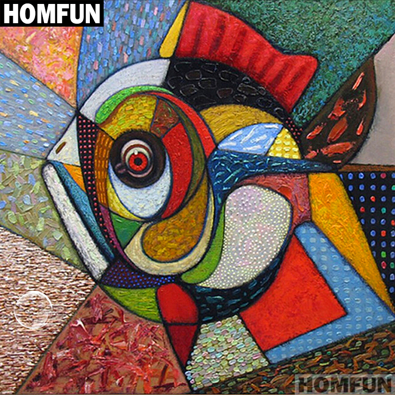 HOMFUN Full Square/Round Drill - Embroidery Fish avis et prix