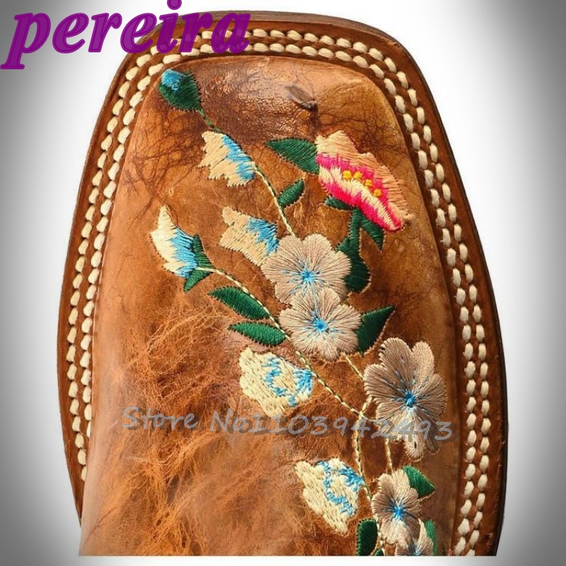 Embroidered Flower Boots Rose  - Embroidery Roses avis et prix