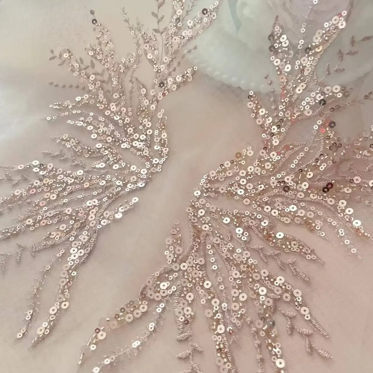 5Pair-2Pair.Rose Gold Sequin T - Embroidery Roses avis et prix