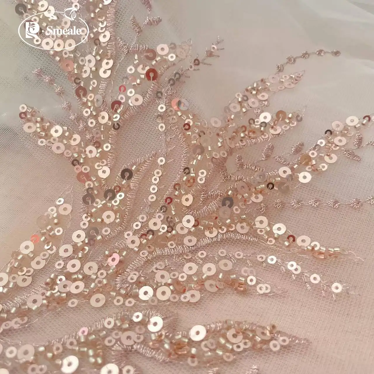 5Pair-2Pair.Rose Gold Sequin T - Embroidery Roses avis et prix