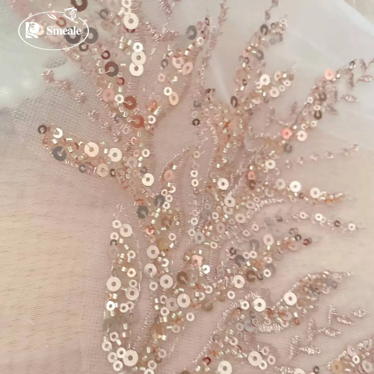 5Pair-2Pair.Rose Gold Sequin T - Embroidery Roses avis et prix