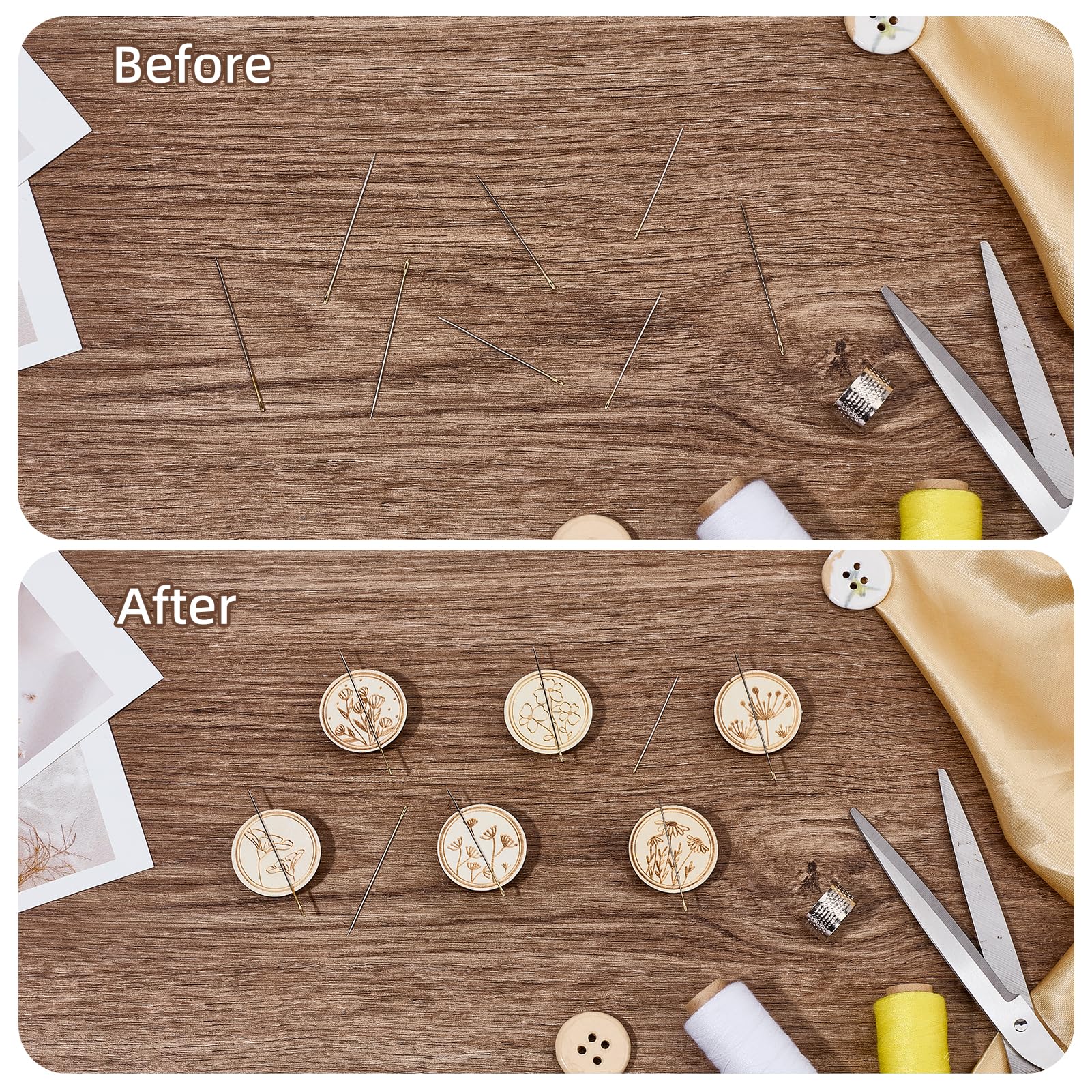 2pcs/set Round Magnetic Needle - Needle Minder Magnet avis et prix
