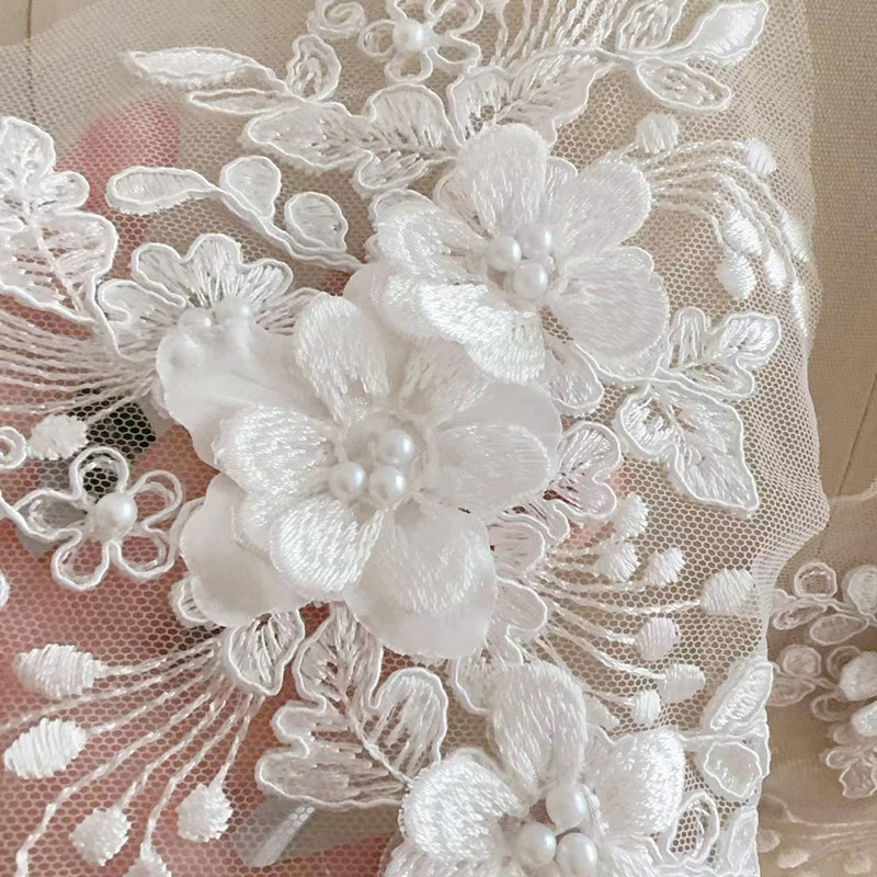 2PCS=1Pair,Rope Embroidery Pea - Embroidery White Dress avis et prix