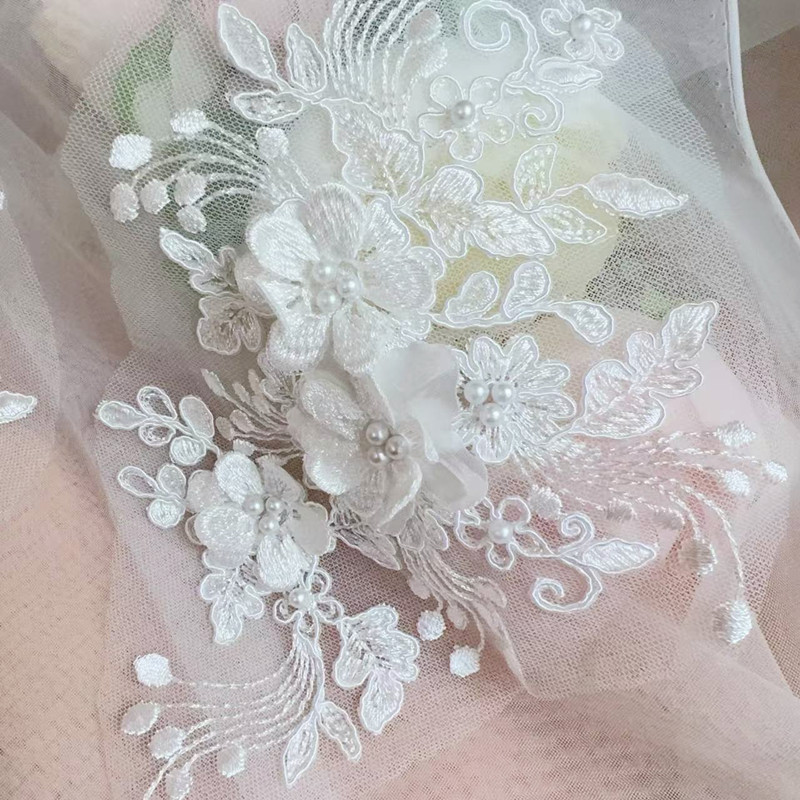 2PCS=1Pair,Rope Embroidery Pea - Embroidery White Dress avis et prix