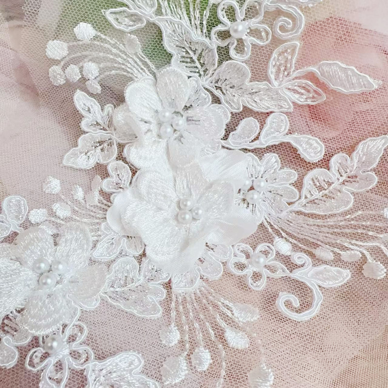 2PCS=1Pair,Rope Embroidery Pea - Embroidery White Dress avis et prix