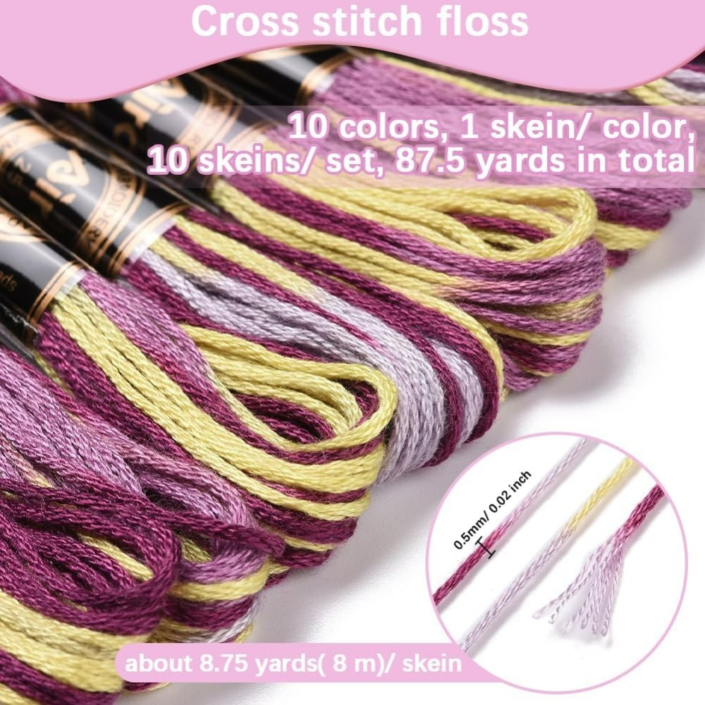 6 Strands Purple Variegated Em - Embroidery Thread avis et prix