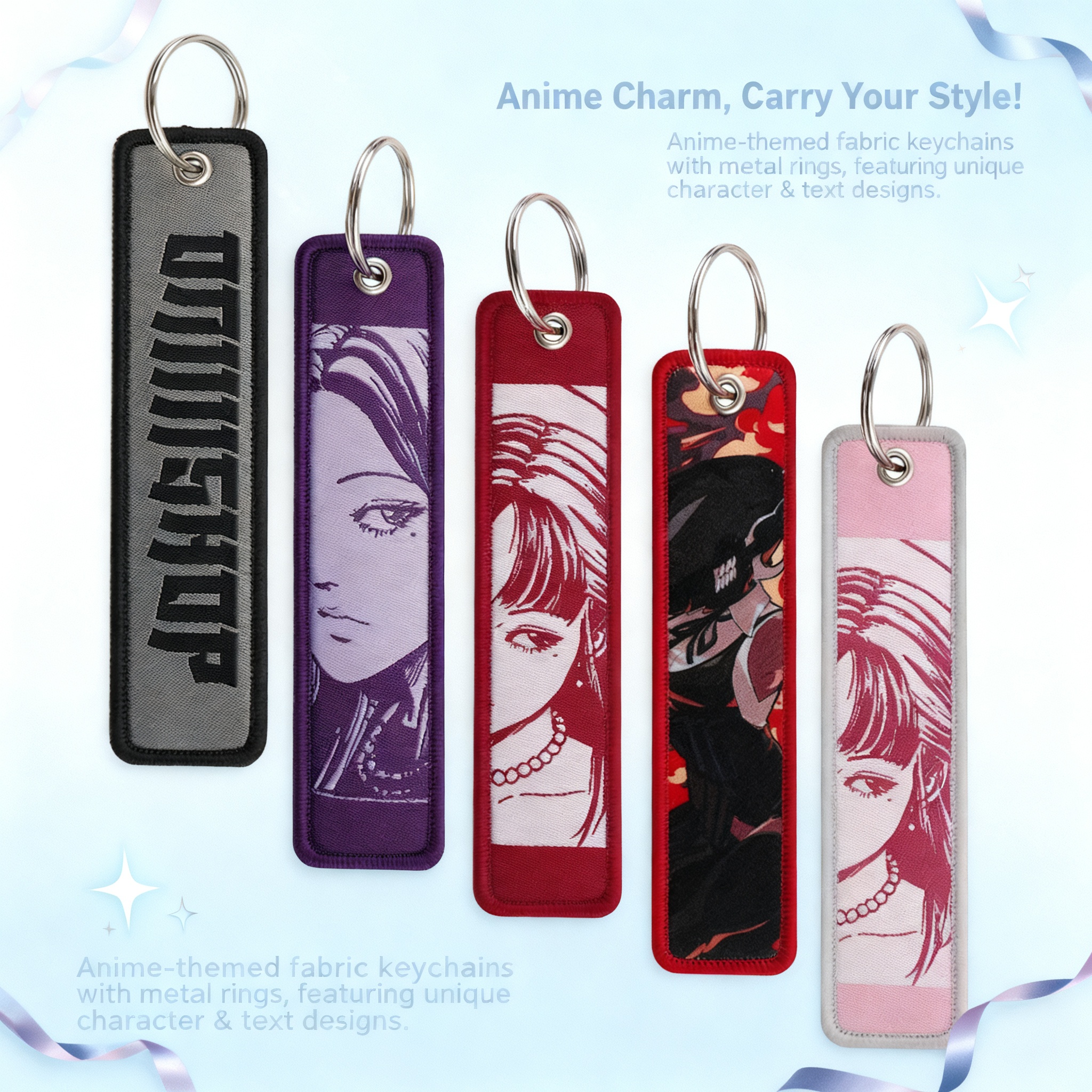 Anime Girls Embroidery Key Fob - Embroidery Bag avis et prix