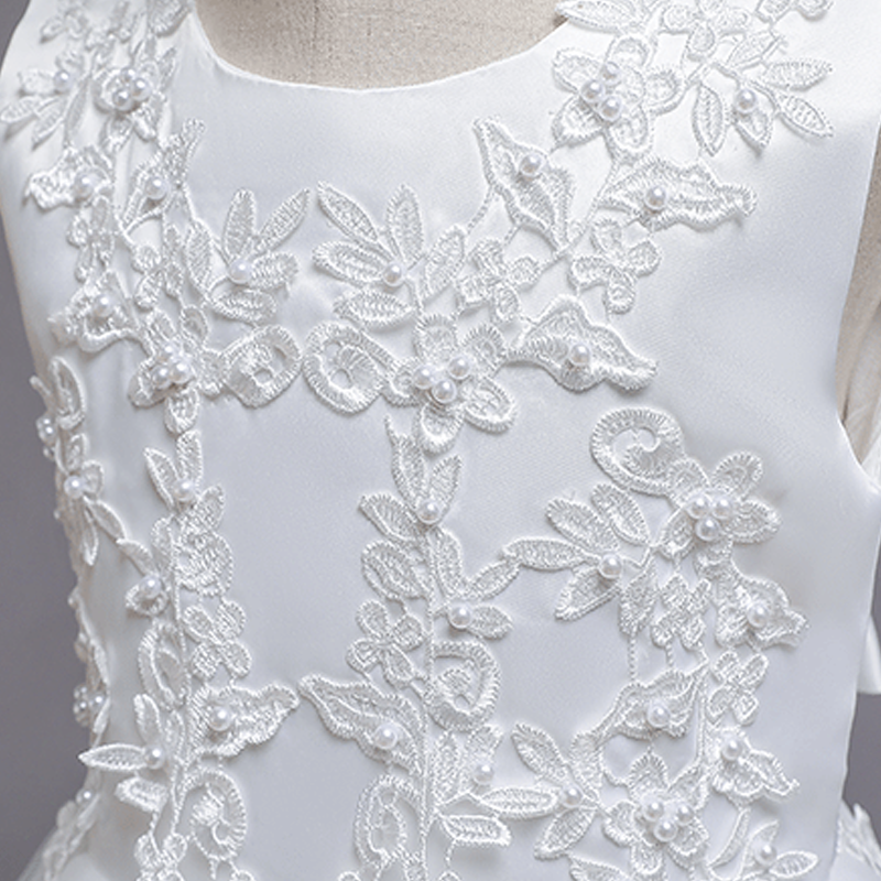 Teenage Girls Sequins Embroide - Embroidery White Dress avis et prix