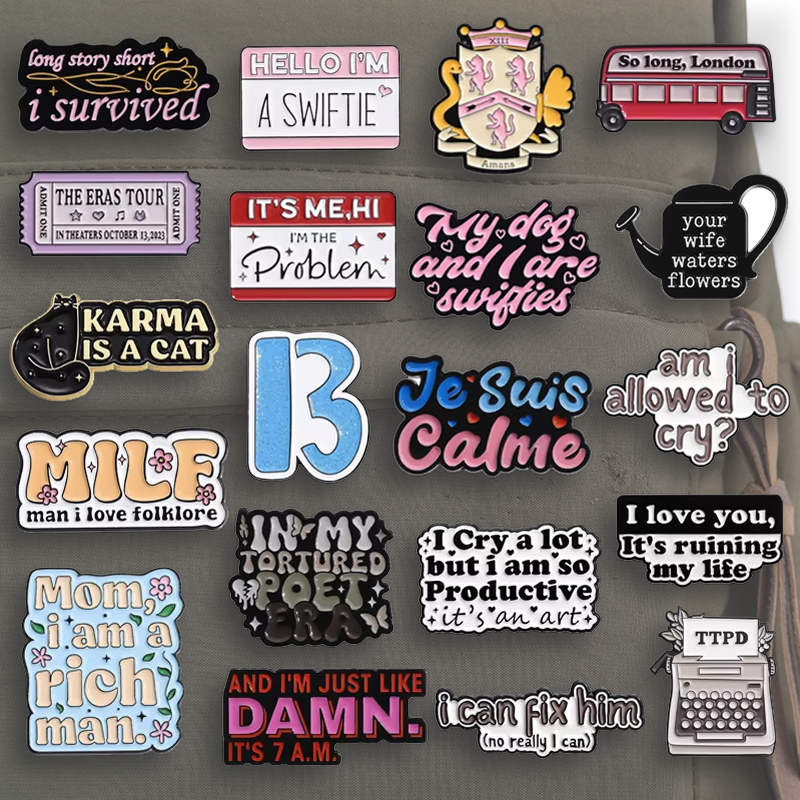 Romantic Song Lyrics Enamel Pi - Embroidery House avis et prix