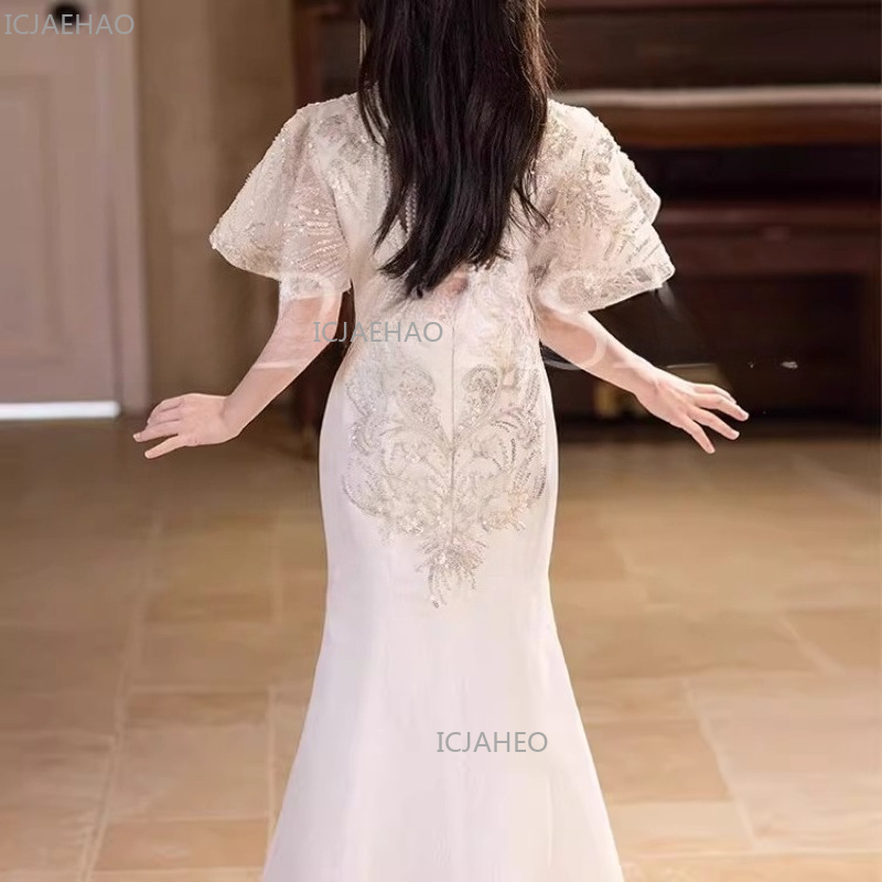 White Girls Qipao Dress Kids C - Embroidery White Dress avis et prix