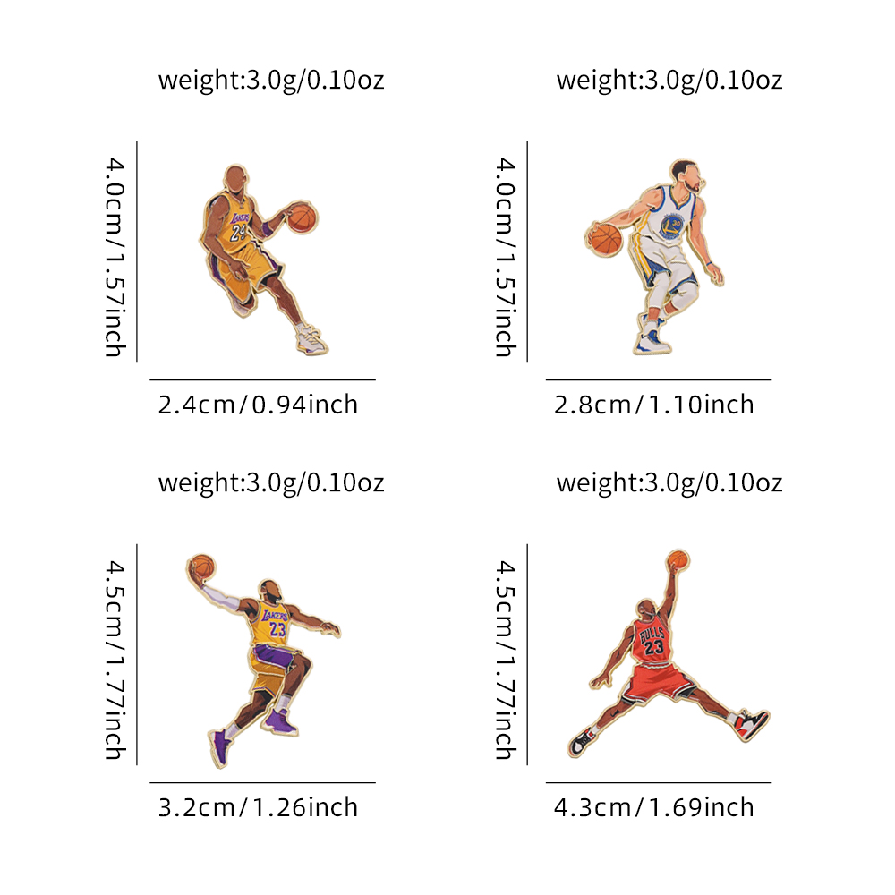 4pcs Basketball Enamel Pin Set - Embroidery House avis et prix