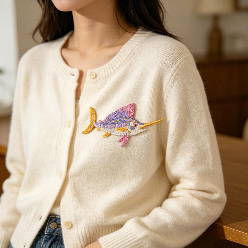 Dolphin Jellyfish Summer Sea F - Embroidery Fish avis et prix
