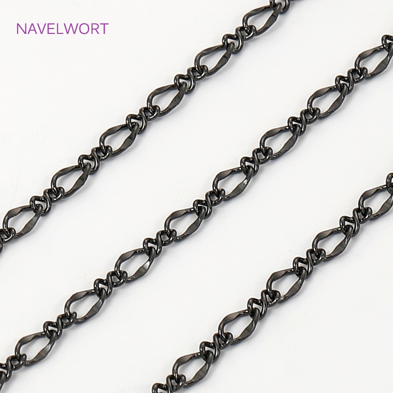 Black Color Oval Thin Chains F - Embroidery Artwork avis et prix