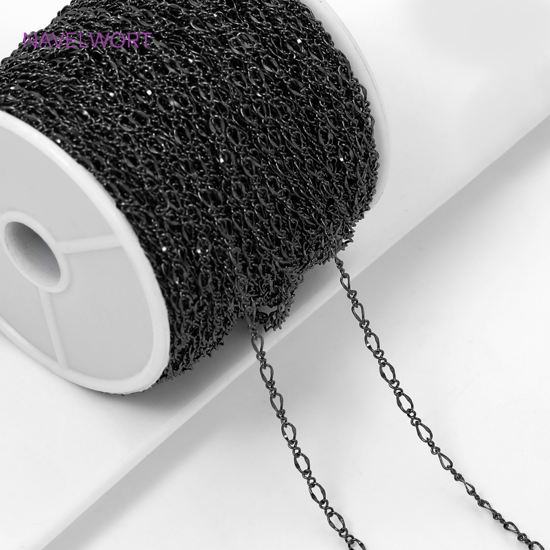 Black Color Oval Thin Chains F - Embroidery Artwork avis et prix