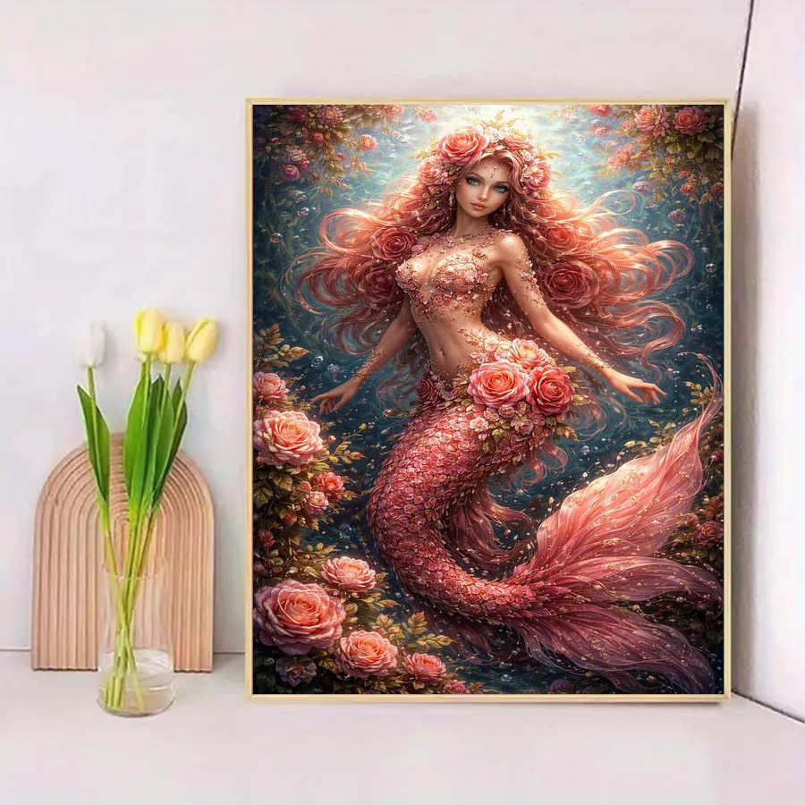 1 piece - 5D-DIY - Flocking cl - Embroidery Roses avis et prix