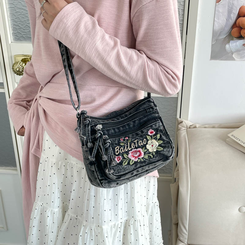 New Lightweight Denim Zipper C - Embroidery Fish avis et prix
