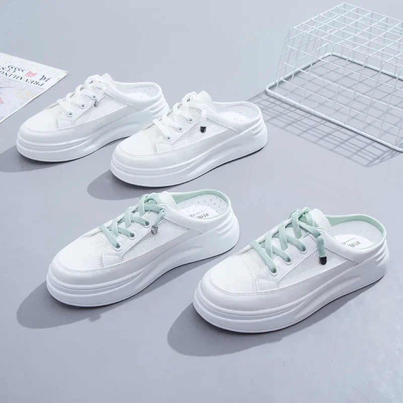 *Summer New Baotou Mesh Breath - Embroidery White avis et prix