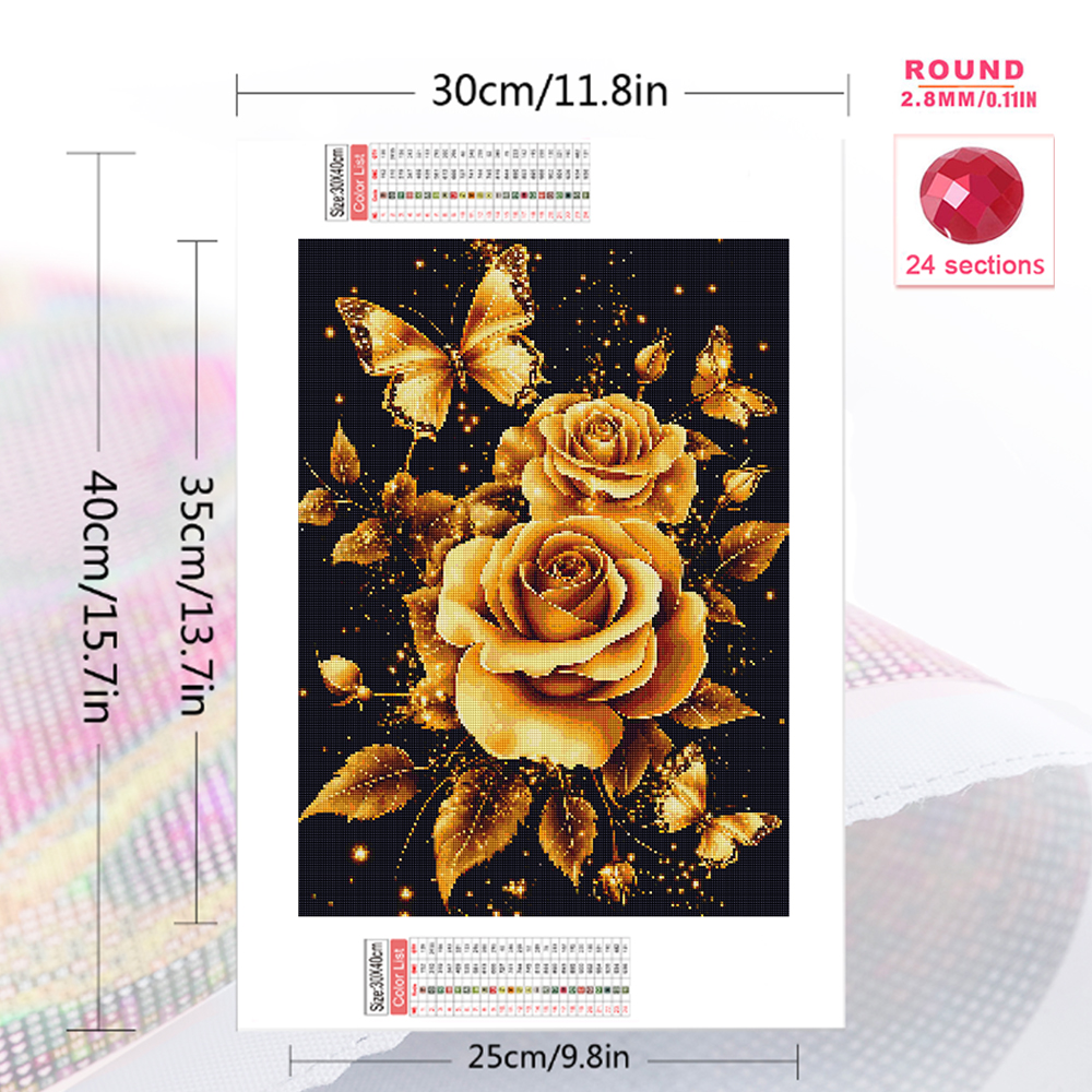 1PC frameless  Diamond Paintin - Embroidery Roses avis et prix