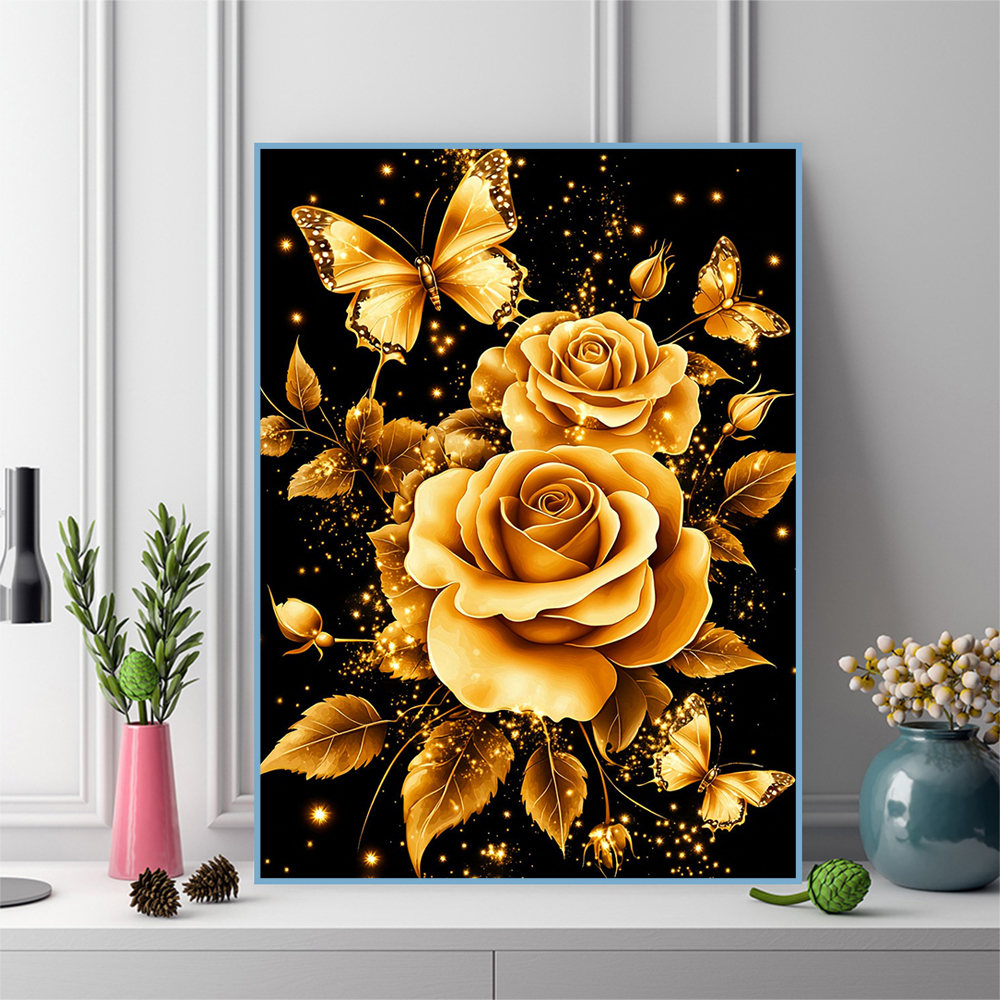 1PC frameless  Diamond Paintin - Embroidery Roses avis et prix
