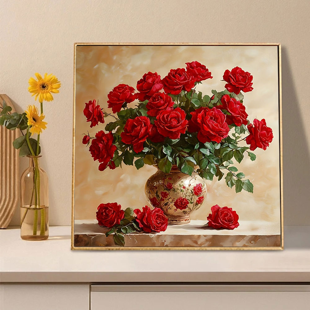 Rose Diamond Painting Full Squ - Embroidery Roses avis et prix