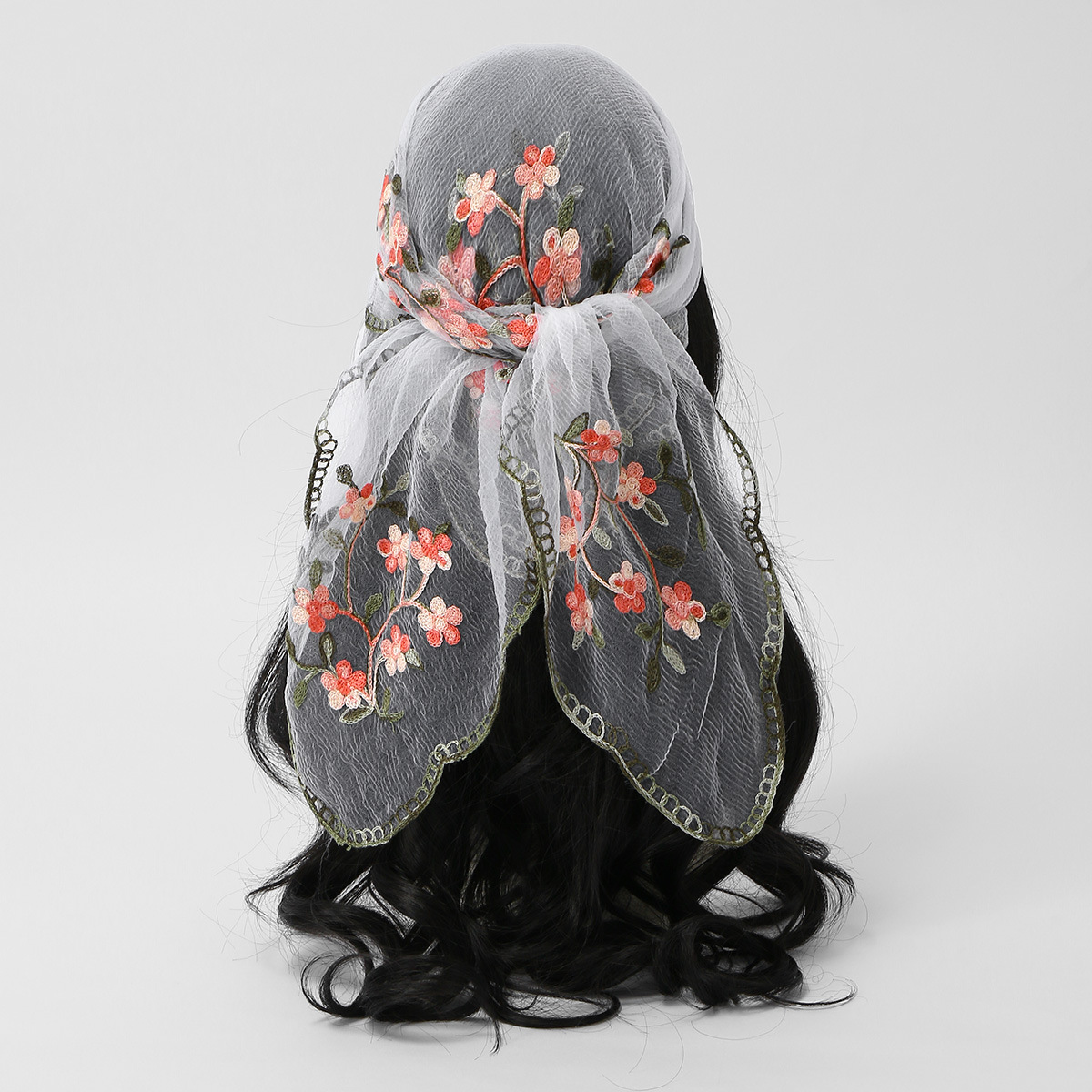 Square Scarf Plum Blossom Embr - Embroidery Zara avis et prix
