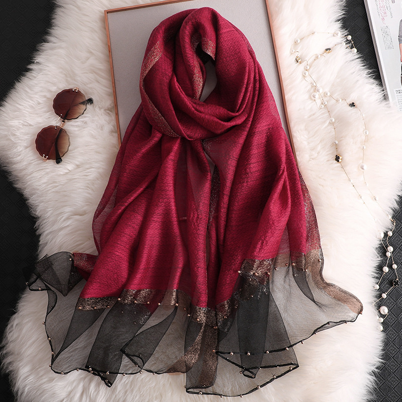 2024 Luxury 100% Silk Shawl Sc - Embroidery Ideas avis et prix