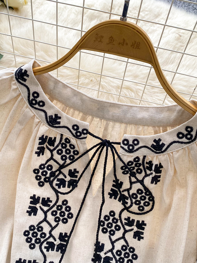 Women embroidered blouse autum - Embroidery On Shirt avis et prix