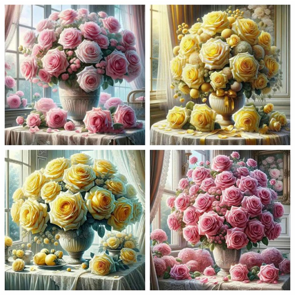 1PC frameless  5D Diy Diamond  - Embroidery Roses avis et prix