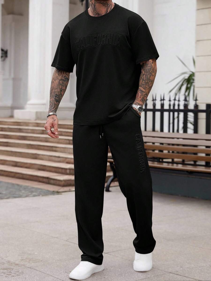 Mens Casual Solid Color Letter - Embroidery Cotton Shirt avis et prix