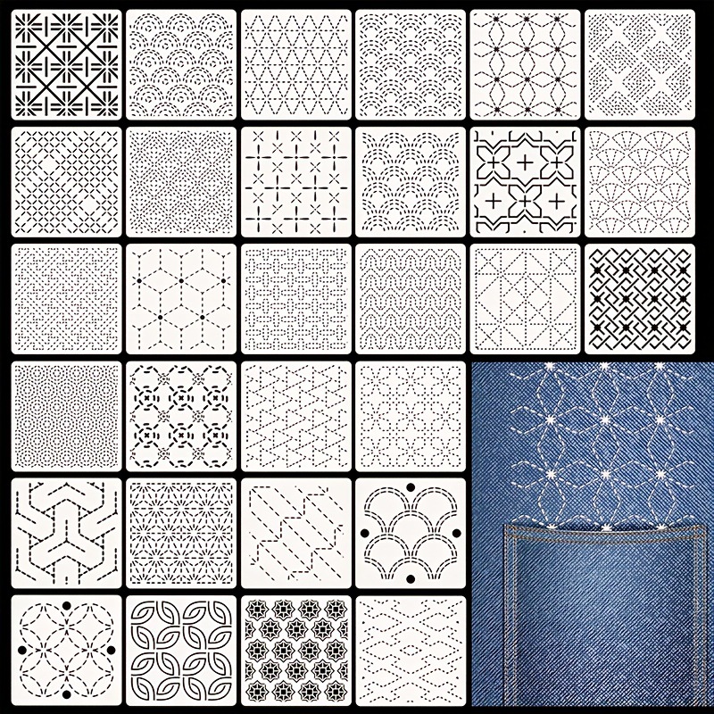 30Pcs Embroidery Templates DIY - Embroidery Ideas avis et prix