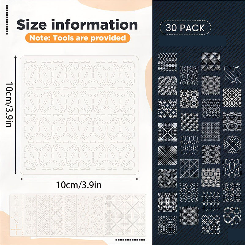 30Pcs Embroidery Templates DIY - Embroidery Ideas avis et prix