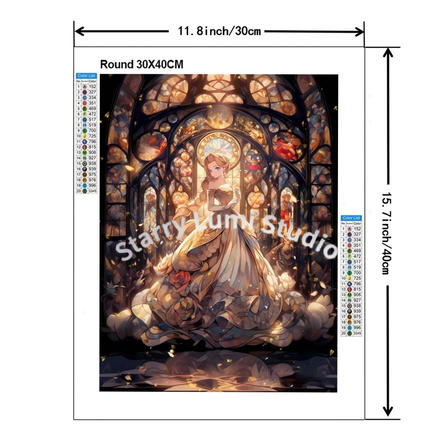 Cute Cinderella Castle 5D Full - Embroidery Roses avis et prix